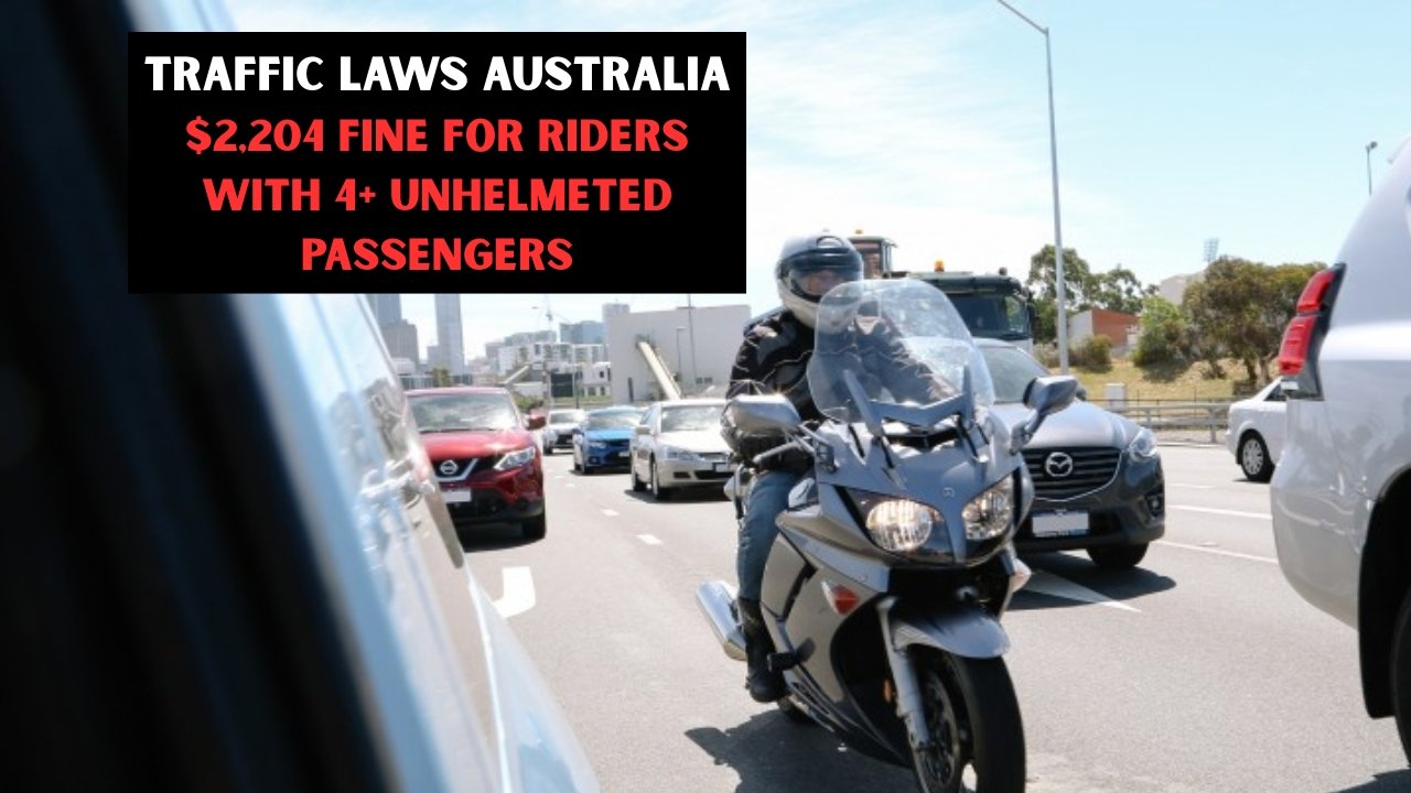 $2,204 Fine for Riders With 4+ Unhelmeted Passengers