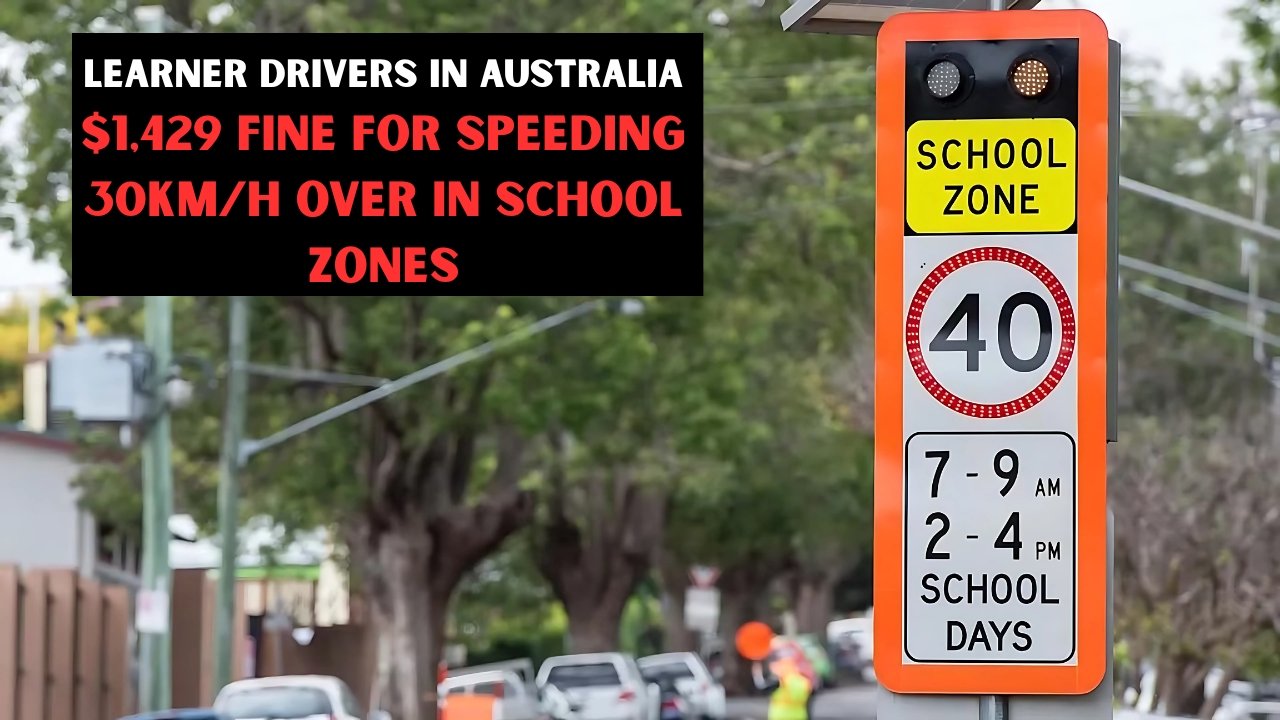 Learner Drivers in Australia $1,429 Fine for Speeding 30km/h Over in School Zones