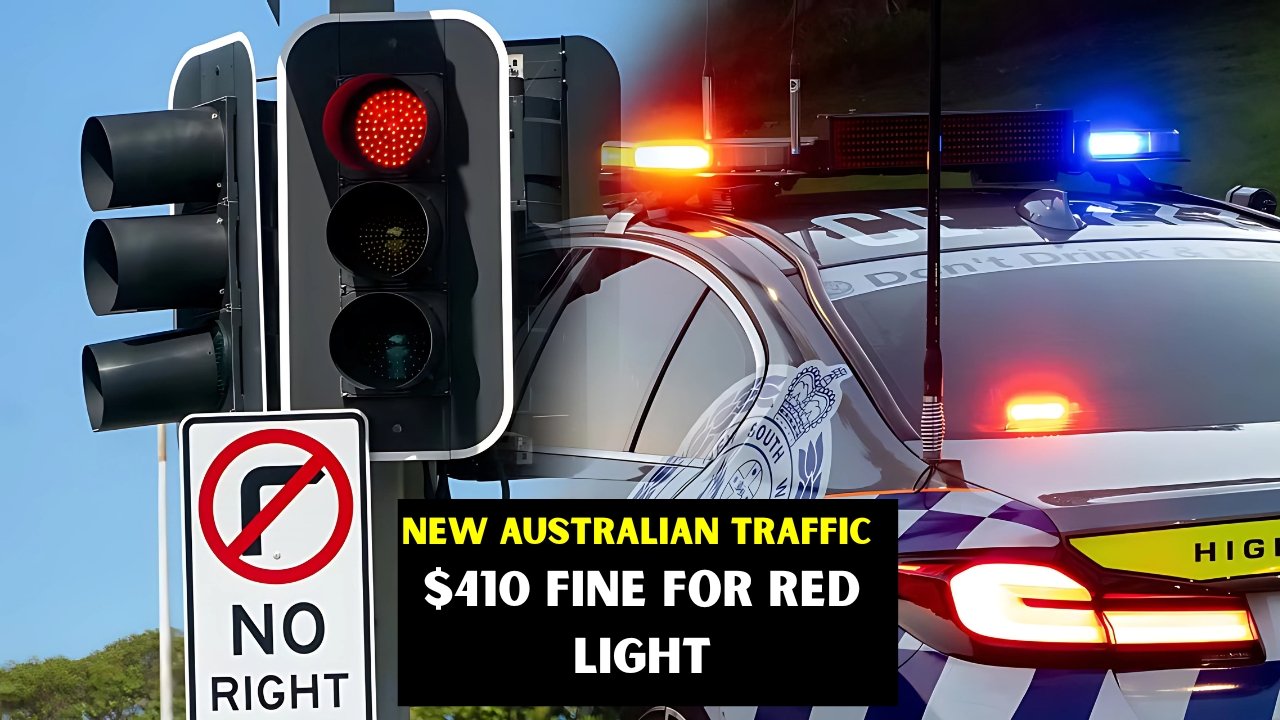New Australian Traffic Law: $410 Fine for Red Light Breach