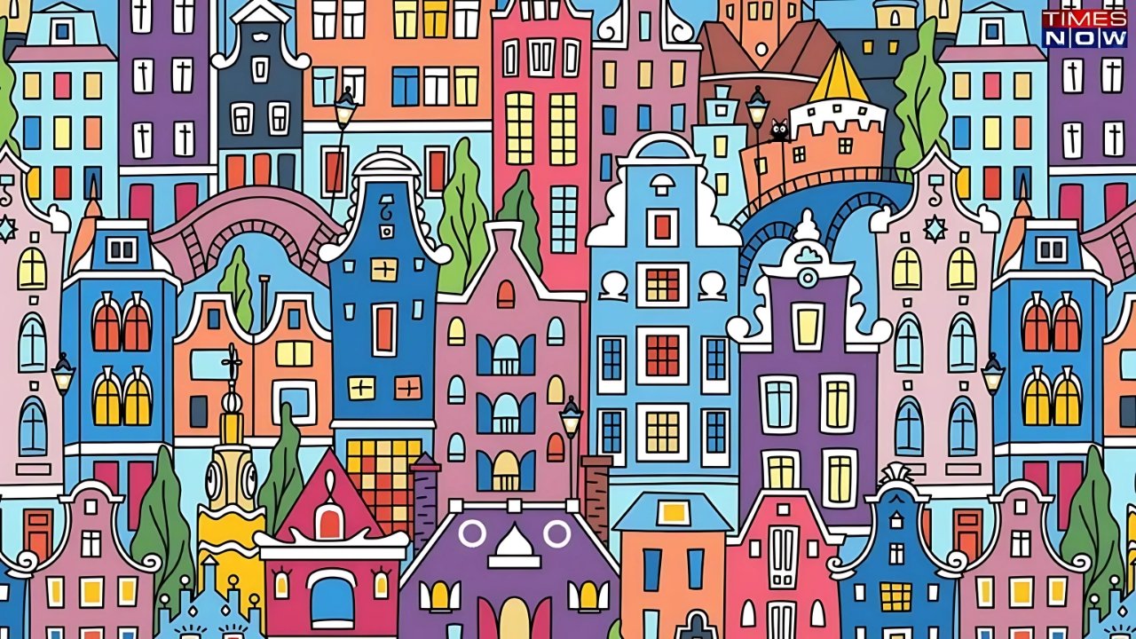 Vibrant City Optical Illusion Puzzle