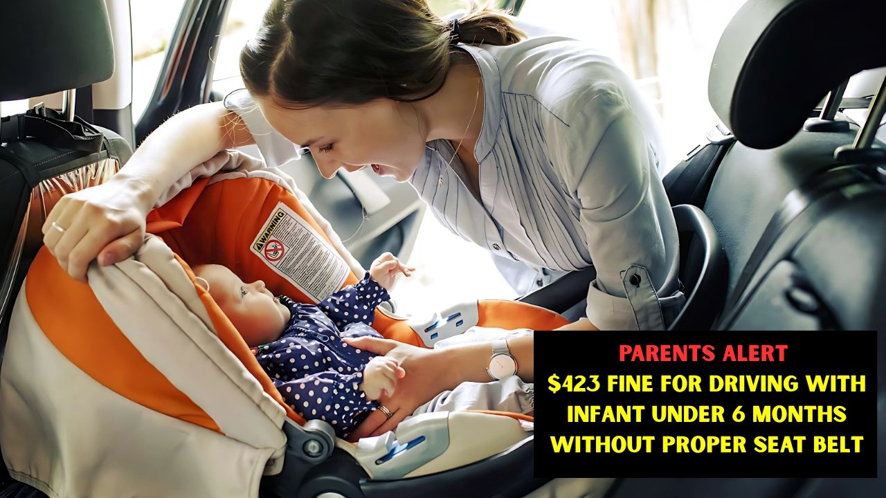Parents Alert $423 Fine for Driving with Infant Under 6 Months Without Proper Seat Belt