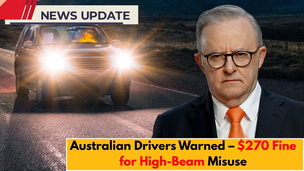 Australian Drivers Warned – $270 Fine for High-Beam Misuse Under New Traffic Rules