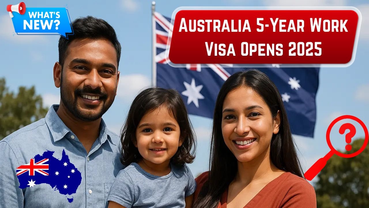 Subclass 494 Visa 2025 – Australia’s 5-Year Work Visa Opens to Families & Workers